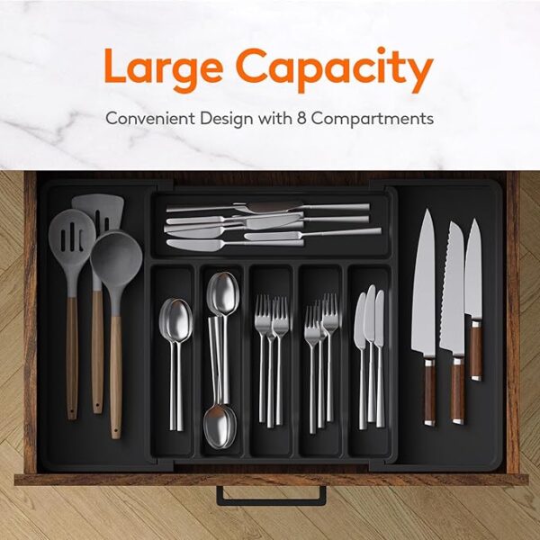 Lifewit Large Expandable Silverware Drawer Organizer - Image 2