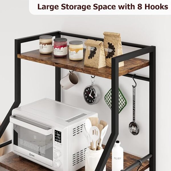 IDEALHOUSE 5-Tier Kitchen Bakers Rack with Microwave Stand - Image 5