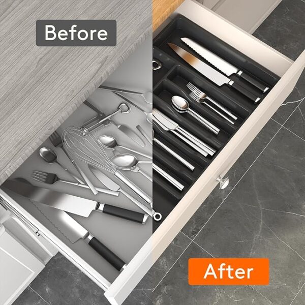 Lifewit Large Expandable Silverware Drawer Organizer - Image 6