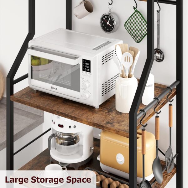 IDEALHOUSE 5-Tier Kitchen Bakers Rack with Microwave Stand - Image 6